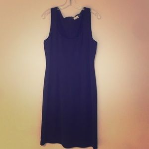 Black dress with scoop neck